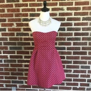 Jack by BB Dakota strapless pink & black dress